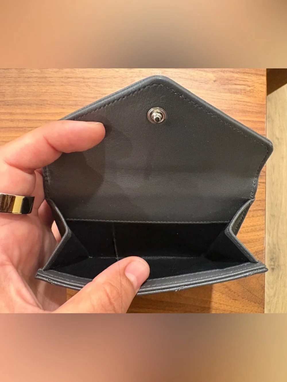 Saint Laurent Paris YSL Logo Bifold Wallet with Stitching